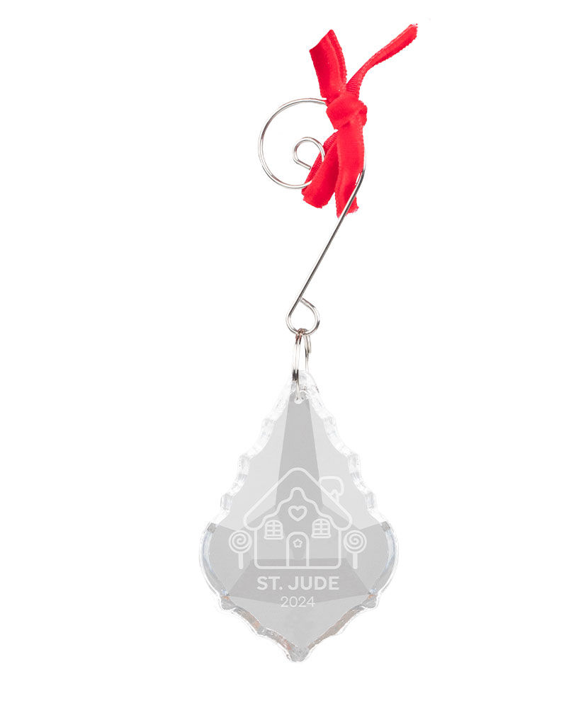 Gingerbread House Crystal St. Jude 2024 Ornament